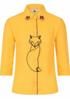 Banned Foxy 50's Blouse Mustard