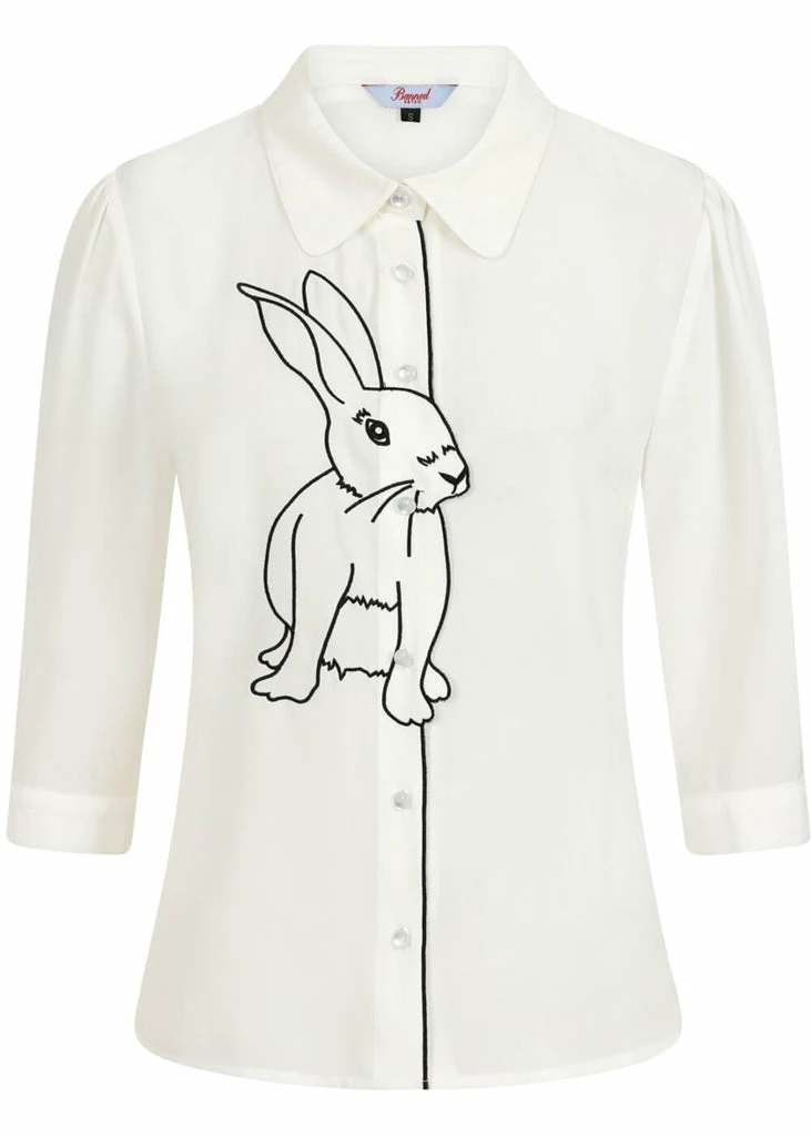 Banned Bunny Hop 40's Blouse White 1 Banned Bunny Hop 40's Blouse White