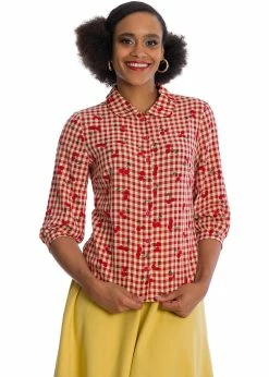 Banned Cherry Amore 40's Blouse Red