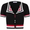 Banned Collar Sailor 60's Top Black