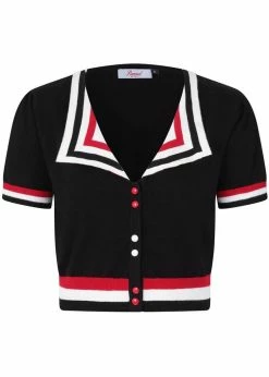 Banned Collar Sailor 60's Top Black