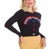 Banned Rainbow Days Ahead 60's Cardigan Black