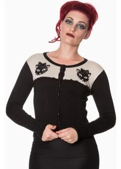 Banned Eternity Cat Cardigan Black