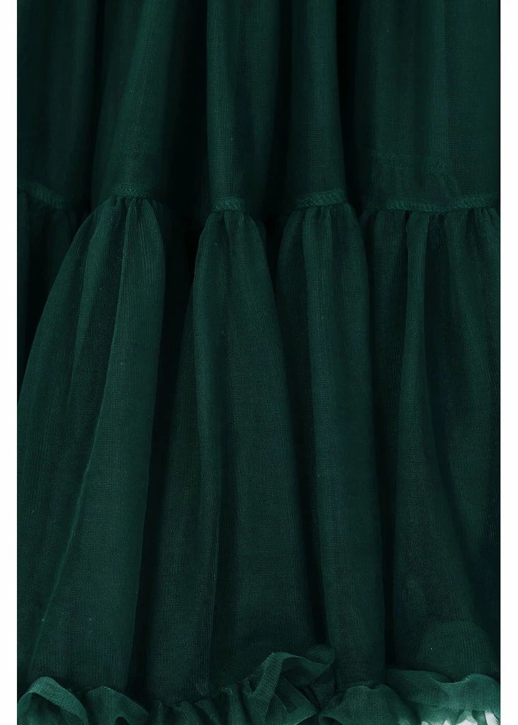 Banned 50's Petticoat Lang Dark Green 2 Banned 50's Petticoat Lang Dark Green - Image 2