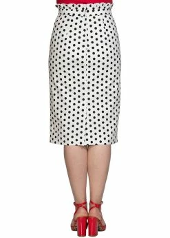 Banned Polkadot Frill 50's Pencil Skirt White -Hearts & Roses Sales banned SK25171 polkadot frill skirt wt 4 09474cc0 ccef 4217 b095 4fda6b842b9e 1024x1024