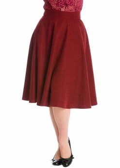 Banned I'm Yours 50's Swing Skirt Burgundy