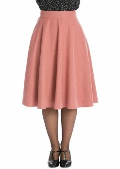 Banned I'm Yours 50's Swing Skirt Old Pink