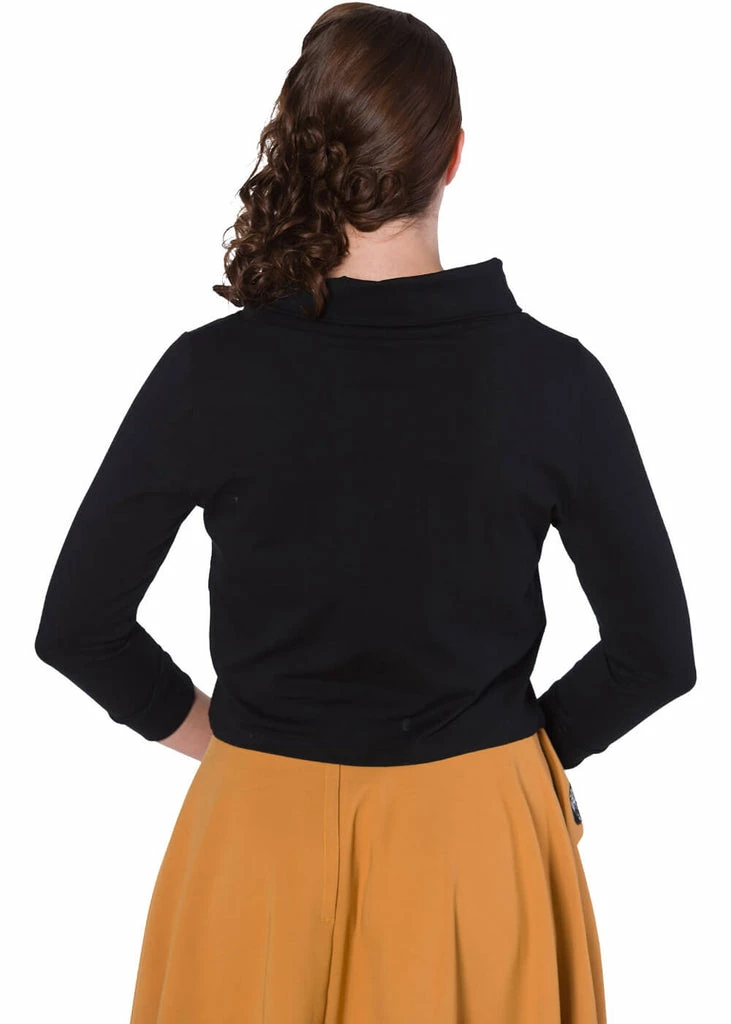 Banned Katy Bardot 60's Top Black 2 Banned Katy Bardot 60's Top Black - Image 2