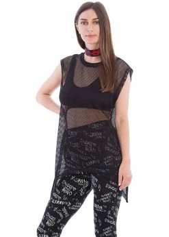 Banned Nightmare Fishnet 80's Top Black