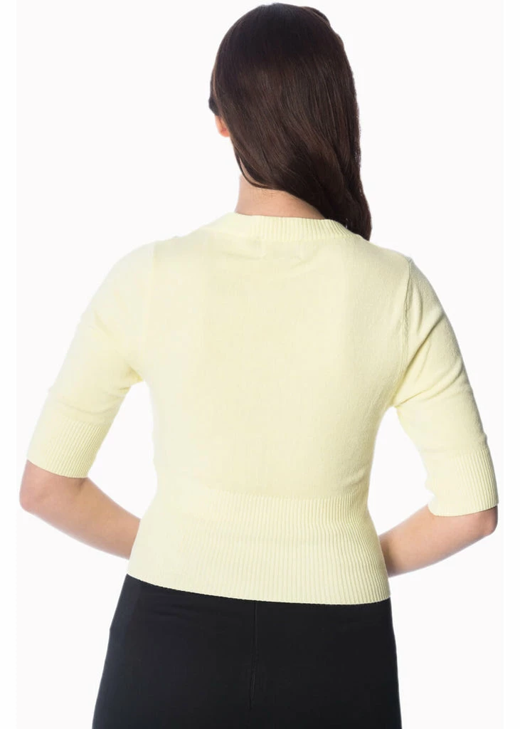 Banned Overload 50's Cardigan Yellow 2 Banned Overload 50's Cardigan Yellow - Image 2