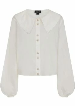 Bright & Beautiful Merrit 70's Blouse White