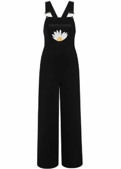 Bright & Beautiful Emma Daisy Dreamer 60's Dungarees Black