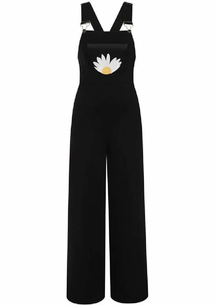 Bright & Beautiful Emma Daisy Dreamer 60's Dungarees Black