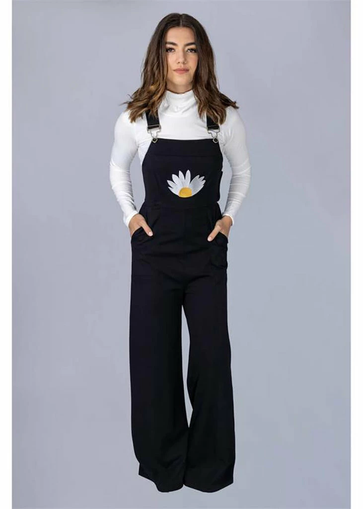 Bright & Beautiful Emma Daisy Dreamer 60's Dungarees Black - Image 3
