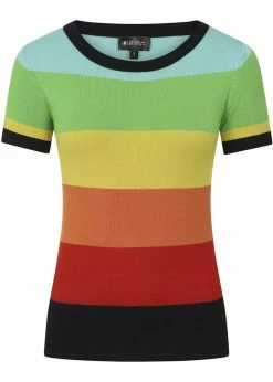 Bright & Beautiful Sydney Rainbow 70's Jumper In Multi
