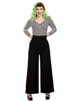 Alternative view of Collectif Kiki High Waisted 50's Jeans Black