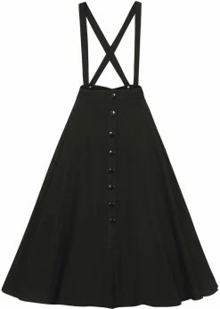 Collectif Morgan Midi 60's Swing Skirt Black
