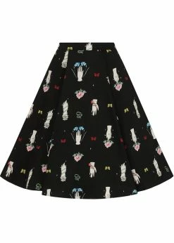 Collectif Matilde Carpe Diem 50's Swing Skirt Black