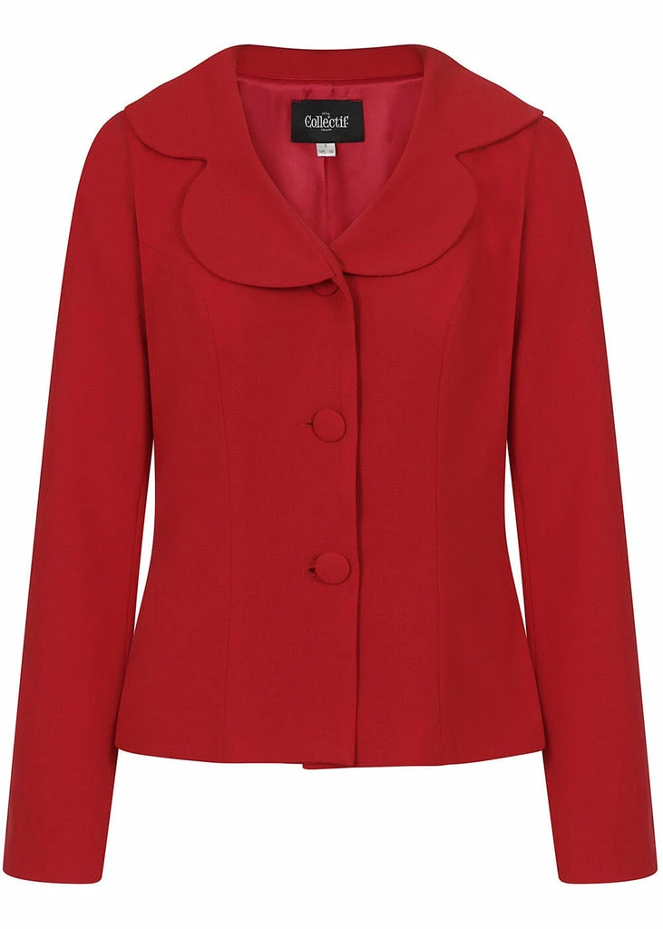 Collectif Brooke 40's Jacket Red 1 Collectif Brooke 40's Jacket Red