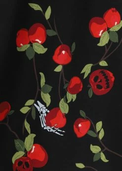 Alternative view of Collectif Cassie Deathly Apples 50's Swing Skirt Black