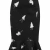 Collectif Winifred Pinup Ghouls 50's Fishtail Skirt Black White