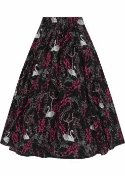 Collectif Megan Swan Forest 50's Swing Skirt Black -Hearts & Roses Sales collectif AW210322A megan swan forest skirt blk 1 1024x1024