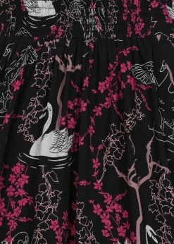 Collectif Megan Swan Forest 50's Swing Skirt Black -Hearts & Roses Sales collectif AW210322A megan swan forest skirt blk 3 1024x1024