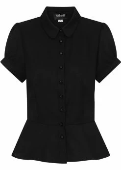 Collectif Mary Grace 40's Blouse Plain Black
