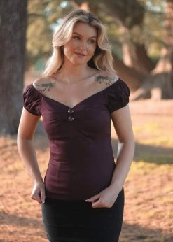 Collectif Dolores 50's Top Plum