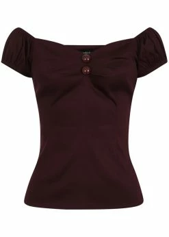 Alternative view of Collectif Dolores 50's Top Plum