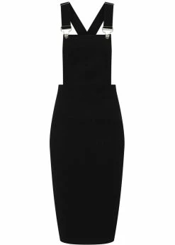 Alternative view of Collectif Kayden Overalls 50's Pencil Dress Black