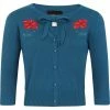 Collectif Charlene Eden Floral 50's Cardigan Teal