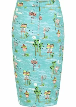 Collectif Kala Motel 50's Pencil Skirt Blue -Hearts & Roses Sales collectif SP SS220309A kala motel pencil skirt blue 1 d94d040e c6d8 477e 82fc ad33f7740511 1024x1024