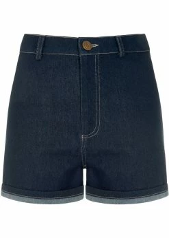 Collectif Lily 50's Shorts Denim Navy