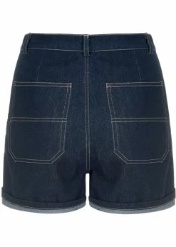 Alternative view of Collectif Lily 50's Shorts Denim Navy
