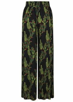 Collectif Alizee Cactusland 70's Trousers Black -Hearts & Roses Sales collectif SS200203B alizee cactus trousers blk 4 6329d485 9313 4d5b b406 0df7e11a60b6 1024x1024