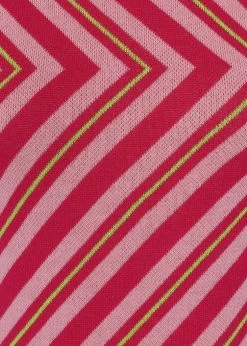 Alternative view of Collectif Christie V-Stripe 40's Top Raspberry Pink