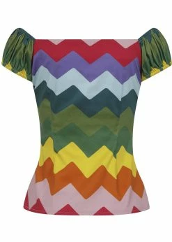 Collectif Dolores Rainbow Chevron 50's Top Multi Colour 6 Collectif Dolores Rainbow Chevron 50's Top Multi Colour -Hearts & Roses Sales collectif SS210405A dolores rainbow chevron top mul 1 0b6b7cb0 b7a9 476c 8dc1 a3405549cc63 1024x1024
