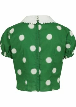 Collectif Betty Painted Polka 40's Top Green 6 Collectif Betty Painted Polka 40's Top Green -Hearts & Roses Sales collectif SS210421A betty paint polka top grn 1 1024x1024