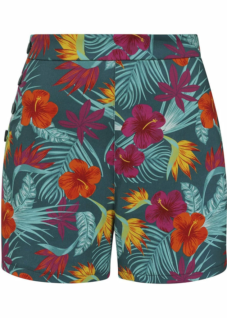 Collectif Adriana Tropico 50's Shorts Multi Colour 1 Collectif Adriana Tropico 50's Shorts Multi Colour