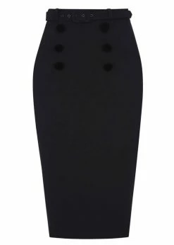 Collectif Agatha 50's Pencil Skirt Black