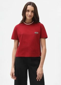 Dickies Womens Saxman T-Shirt Biking Red
