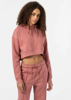 Dickies Women Oakport Cropped Hoodie Pink -Hearts & Roses Sales dickies DK0A4XJTC371 w oakport hoodie rose 8 1024x1024
