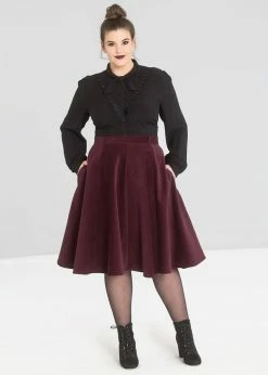 Hell Bunny Jefferson 70's Corduroy Swing Skirt Wine 7 Hell Bunny Jefferson 70's Corduroy Swing Skirt Wine -Hearts & Roses Sales hell bunny 50002 jefferson skirt wine 0 d0bc8642 1e4a 4d6f a96f 8c0debef8d12 1024x1024