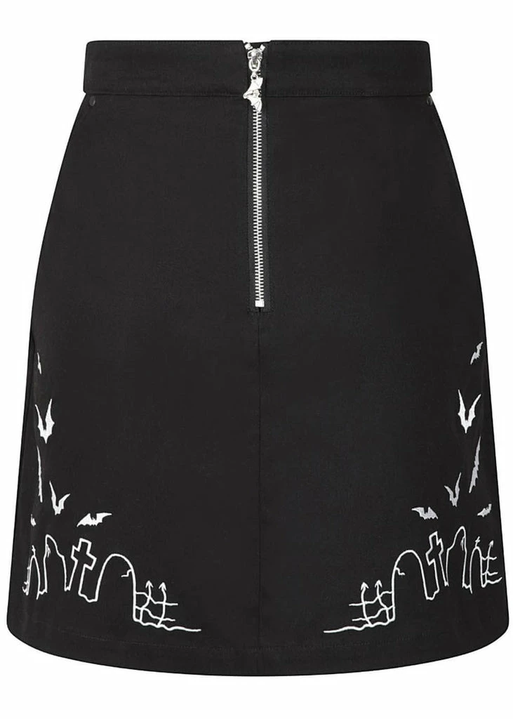 Hell Bunny Cullen Graveyard 60's Mini Skirt Black 1 Hell Bunny Cullen Graveyard 60's Mini Skirt Black