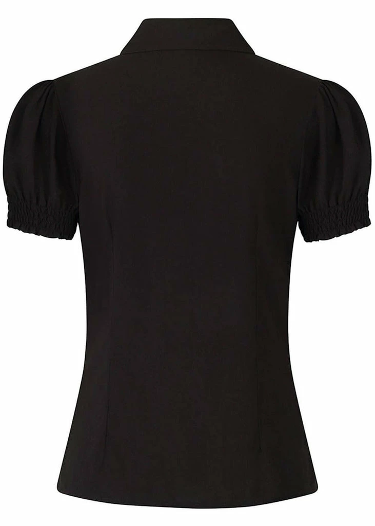 Hell Bunny Skelli Skull 40's Blouse Black 3 Hell Bunny Skelli Skull 40's Blouse Black - Image 3