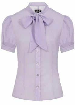 Alternative view of Hell Bunny Frilly Sundae 40's Blouse Lavender