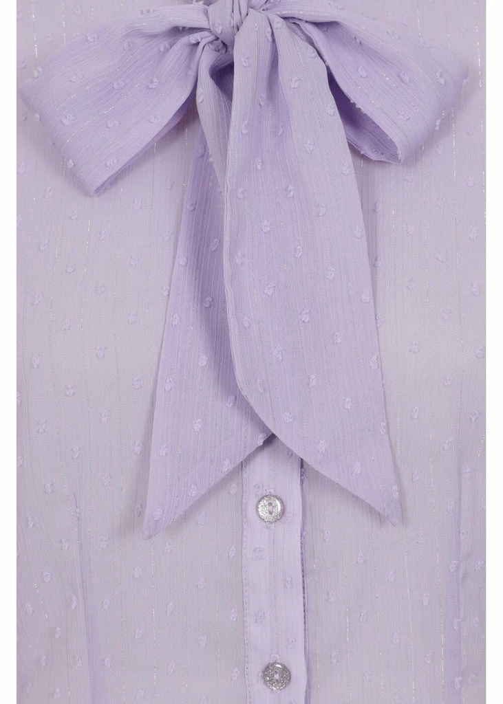 Hell Bunny Frilly Sundae 40's Blouse Lavender 6 Hell Bunny Frilly Sundae 40's Blouse Lavender - Image 6