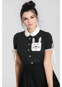 Hell Bunny Miffy Polkadot 40's Blouse Black 9 Hell Bunny Miffy Polkadot 40's Blouse Black -Hearts & Roses Sales hell bunny HLB60084 miffy blouse blk 0 1024x1024