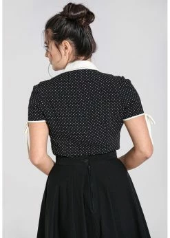 Hell Bunny Miffy Polkadot 40's Blouse Black 8 Hell Bunny Miffy Polkadot 40's Blouse Black -Hearts & Roses Sales hell bunny HLB60084 miffy blouse blk 2 1024x1024